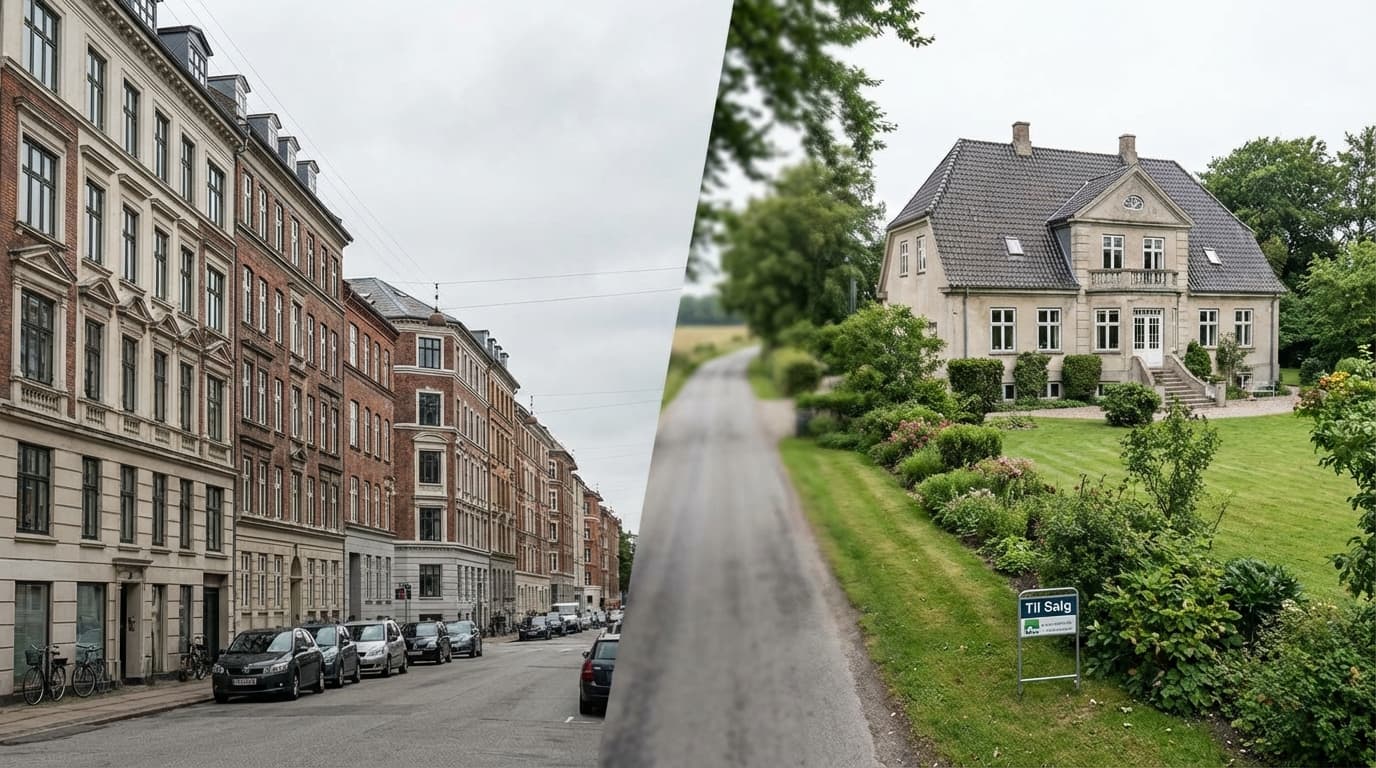 Sælg lejligheden i København og få kæmpevilla andetsteds